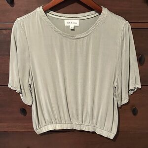 Mint Green ‘Silky’ Crop Top